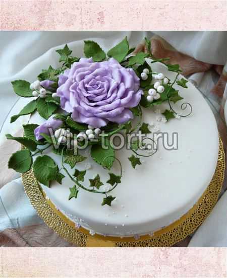 Торт "Фиолетовая роза"