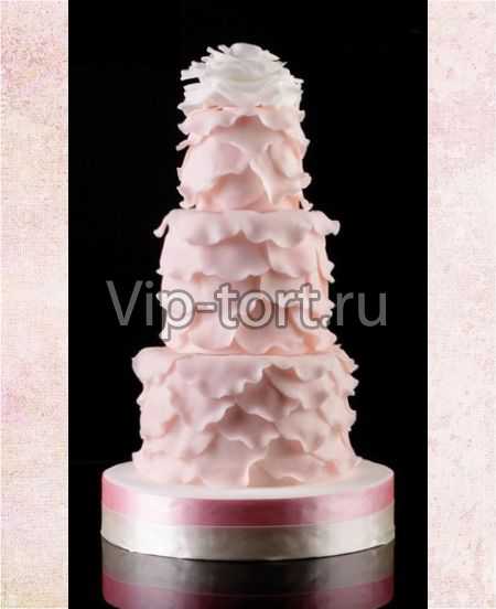 Свадебный торт "Розовый вулкан"