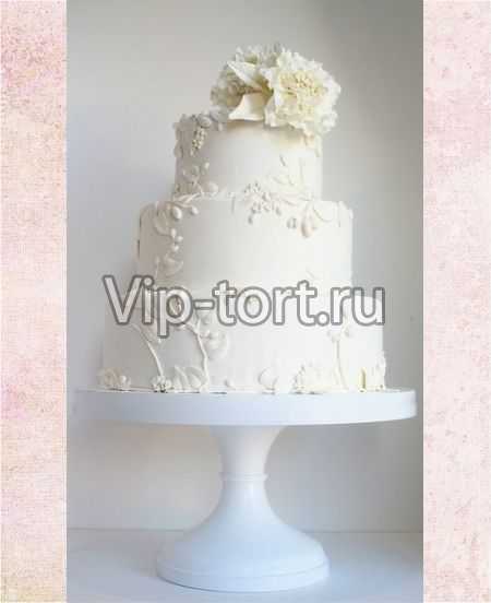 Свадебный торт "Белоснежная роза"