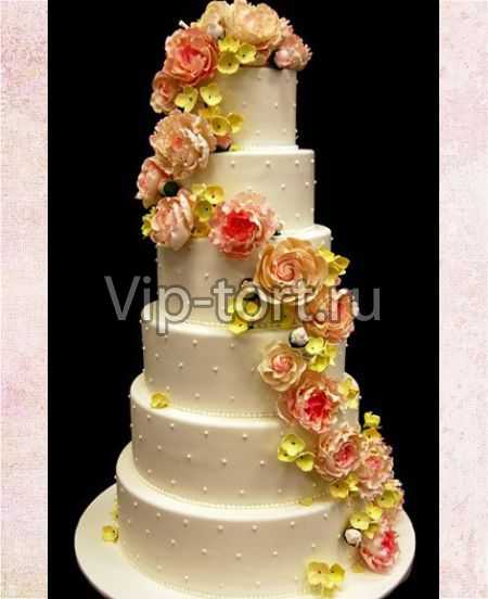 Свадебный торт "Розы любви"