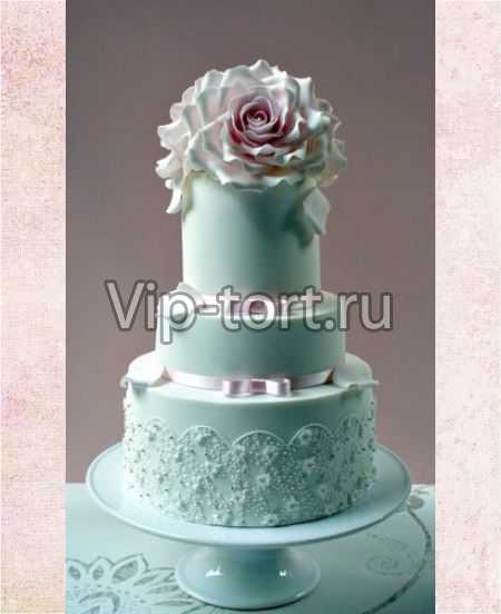 Свадебный торт "Ажурная роза"