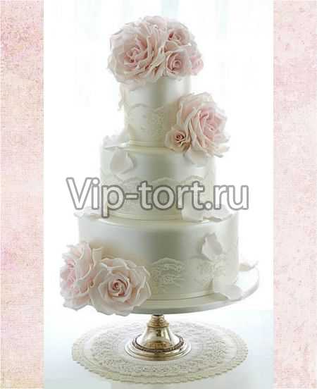 Свадебный торт "Свадебные цветы"