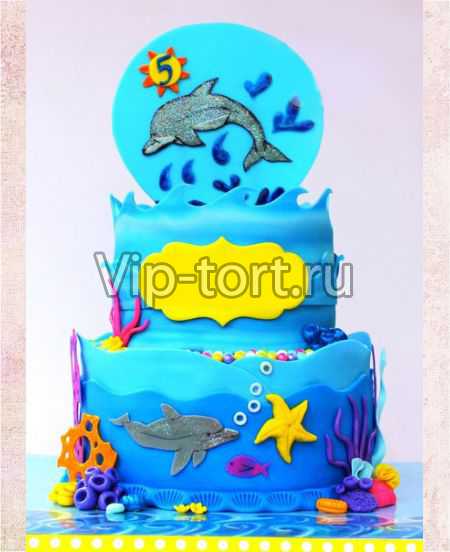 Детский торт "Царство дельфинов"