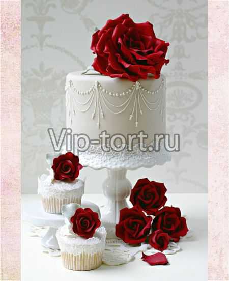 Свадебный торт "Знойная роза"