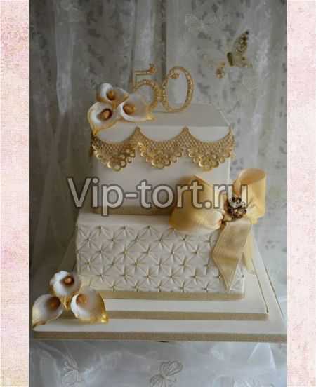 Торт на 50 лет "Золотой юбилей"