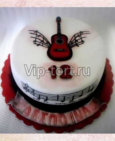 Праздничный торт "Красная гитара"