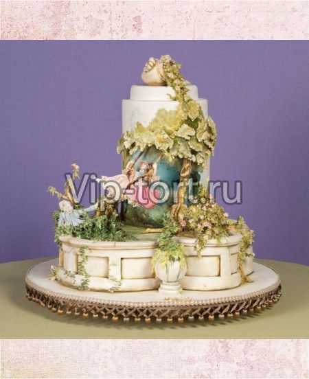 Свадебный торт "Любовные качели"