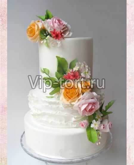 Свадебный торт "Розочки на свадьбу"