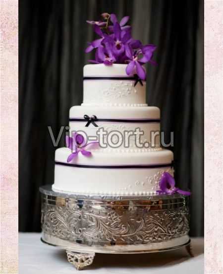 Свадебный торт "Фиолетовый ирис"