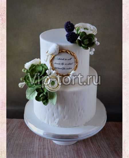 Свадебный торт "Золотая рамка с пионами"