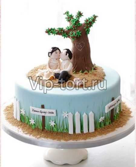 Свадебный торт "Дерево для влюбленных"