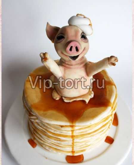 Торт "Свинка в блинах"