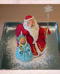 Новогодний торт "Дед Мороз и Снегурочка"