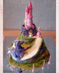 Детский торт "Принцесса и дракоша"