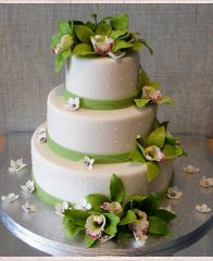 Свадебный торт "Свадебные орхидеи"