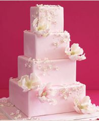 Cвадебный торт "Розовая нежность"
