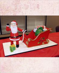 Новогодний торт "Дед Мороз с подарками"