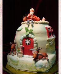 Новогодний торт "Санта"