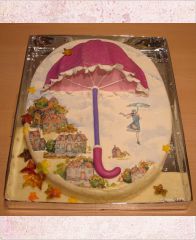 Детский торт "Зонтик Мэри Поппинс"