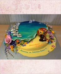 Детский торт "Каникулы на Лазурном берегу "