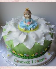 Торт на 1 годик "Принцессе 1 годик"