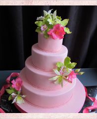 Свадебный торт "Розовый закат"