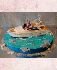 Торт на день Святого Валентина "Яхта любви"