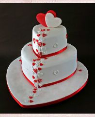 Торт на день Святого Валентина "Два сердца"
