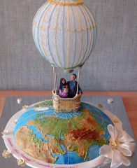 Торт "Путешествие на воздушном шаре"