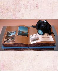 Торт "Книга путешествий"