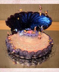Торт для девочки "Ракушка с феями"