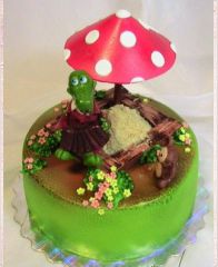 Детский торт "Крокодил Гена и Чебурашка"