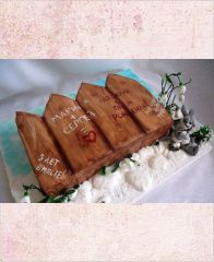 Торт на деревянную свадьбу (весна)