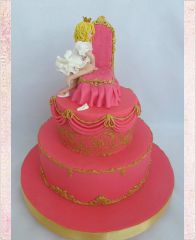 Детский торт "Маленькая принцесса на троне"