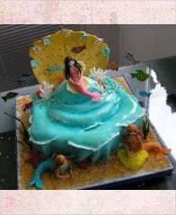 Торт для девочки "Подводное царство"