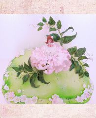 Торт для девочки "Принцесса в розовом цветке"