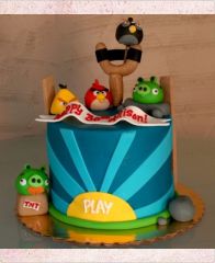 Детский торт "Angry Birds" №6