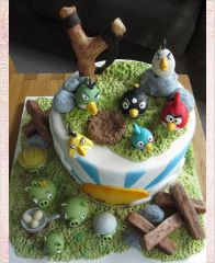 Детский торт "Angry Birds" №3