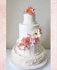 Свадебный торт "Цветочная нежность"