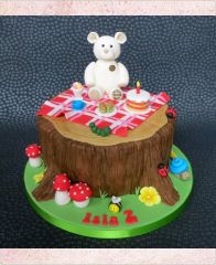 Торт на 1 год "День Рождения Медвежонка"