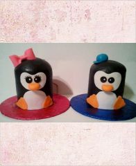 Новогодние пирожные "Пингвинчики Лоло и Пепе"