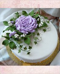  Торт на 8 марта "Фиолетовая роза"