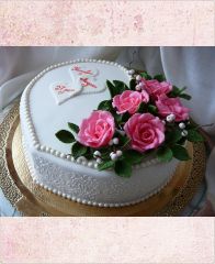 Торт на годовщину свадьбы "27 лет вместе"