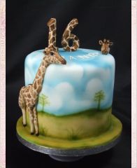 Детский торт "Два жирафа"