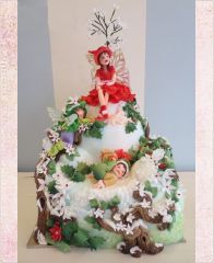 Новогодний торт "Зимняя фея"