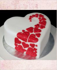 Торт на 14 февраля "Волна сердец"
