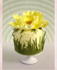 Торт на 8 марта "Желтый цветок"