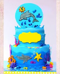 Детский торт "Царство дельфинов"