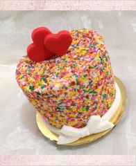 Торт "Два красных сердца"