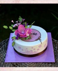 Торт на 60 лет "Юбилейный цветок"